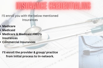 do insurance credentialing for doctor and group