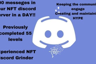 be chatting in your nft discord server 400 msgs a day