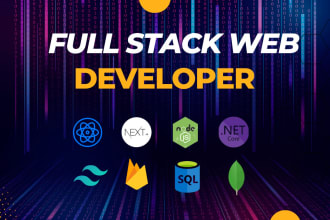be your full stack dev in react js, next js, node js and asp dotnet