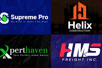 design professional real estate, construction business logo