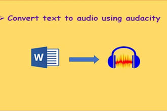convert text to speech using audacity
