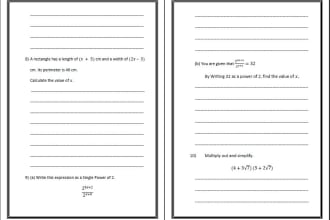 design mathematics or grammer workbook for you
