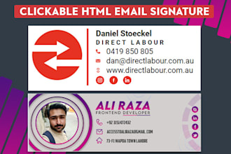 create email signature HTML, clickable HTML email signature