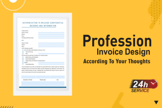 design professional invoice, receipt and complex form