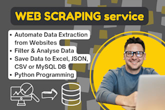 automate web scraping and save or analyse data from internet webpages
