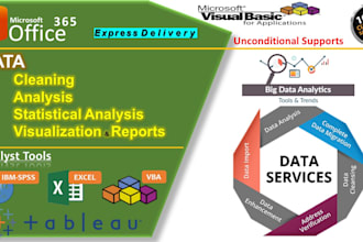 do statistical data analysis, visualization in spss, excel