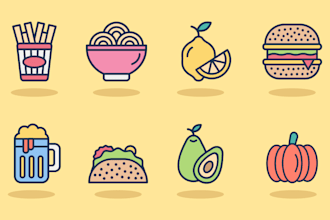 create amazing modern vector icon design custom icon line icon set