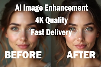 enhance photo quality, increase image resolution, and upscale to 4k