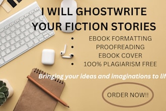 write non fiction and fiction ebook, fiction ebook writing and ghostwriting