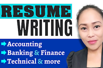 write accounting, finance, banking resume writing ats CV