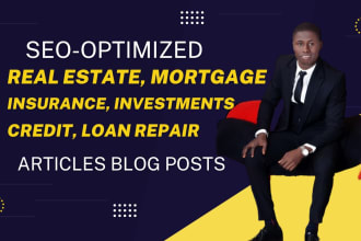 write seo real estate mortgage insurance articles blog posts