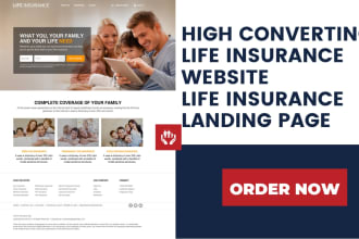 design life insurance website life insurance landing page life insurance leads