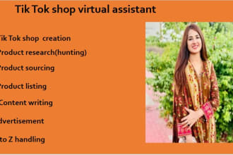 be your virtual assistant of tik tok shop