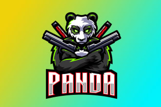design high quality panda mascot  logo with express delivery