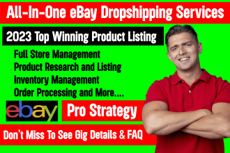manage amazon ebay dropshipping store ebay product listing virtual assistant