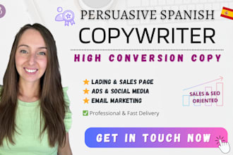 be your spanish copywriter for landing, email, ads, social