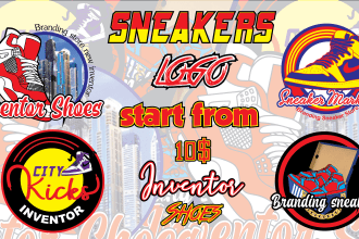 make premium logo  of your shoes brand or a sneaker store