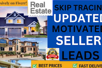 provide you updated motivated seller leads with skip tracing