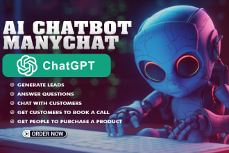 create ai chatbot for your business using chatgpt and manychat
