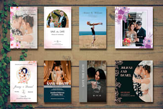 design elegant save the date or invitation cards for any occasion