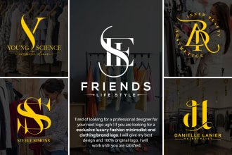 make luxury fashion, monogram and clothing brand logo