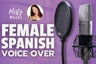 record a native spanish female voice over
