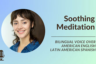 recording soothing meditation voice over