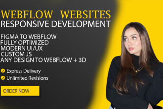 do figma to responsive webflow website design and 3d webflow animations