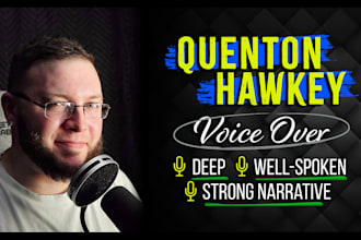 record a male american voice over