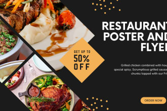 design luxurious restaurant poster and flyer