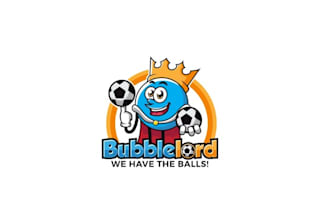 design popular bubble soccer rentals logo