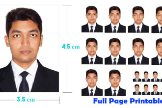 do urgent passport size photo from any photo in 30 minutes