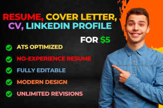 write and upgrade your resume, cv, cover letter, linkedin