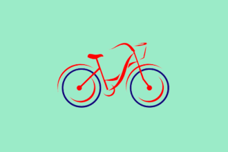 design bicycle logo with express delivery