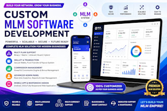 create a custom MLM software with advanced admin dashboard