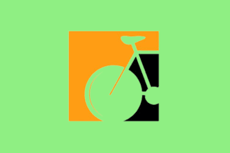 design bicycle logo with express delivery
