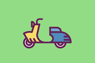 design scooter logo with high quality service