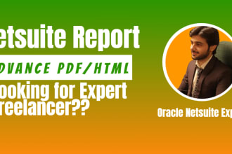 develop oracle netsuite advance PDF HTML reports