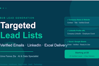 build a targeted b2b lead list with verified emails