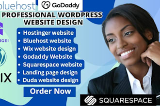 design wordpress website on ionos bluehost siteground godaddy hostinger website