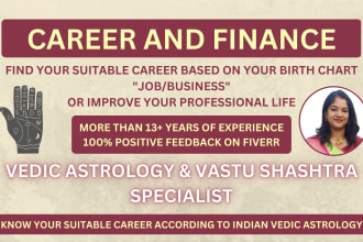 tell you suitable career based on indian vedic astrology
