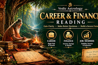 provide traditional vedic astrology career and finance reading