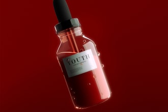 do a realistic 3d product render