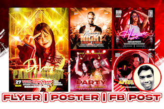 design nightclub club, birthday party, fashion event, concert, dj flyer, poster