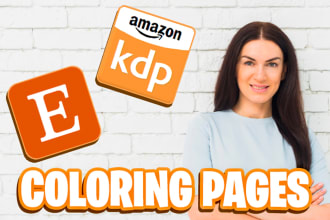 send you 10 coloring books for KDP amazon and etsy