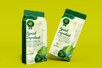 do premium quality coffee, tea packaging and label design