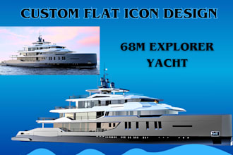 make a custom flat icon design and icon set