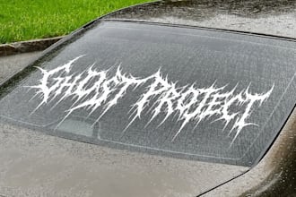 design custom back window car stickers in sketch and digital style