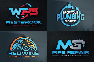 do modern plumbing heating air conditioning hvac oil gas logo