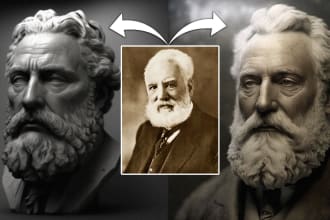make an antique sculpture designed with ai
